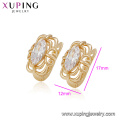 94920 Chinois style dame bijoux incrustation couleur zircon fine qualité pas cher concepteur alliage de cuivre boucle d&#39;oreille à vendre